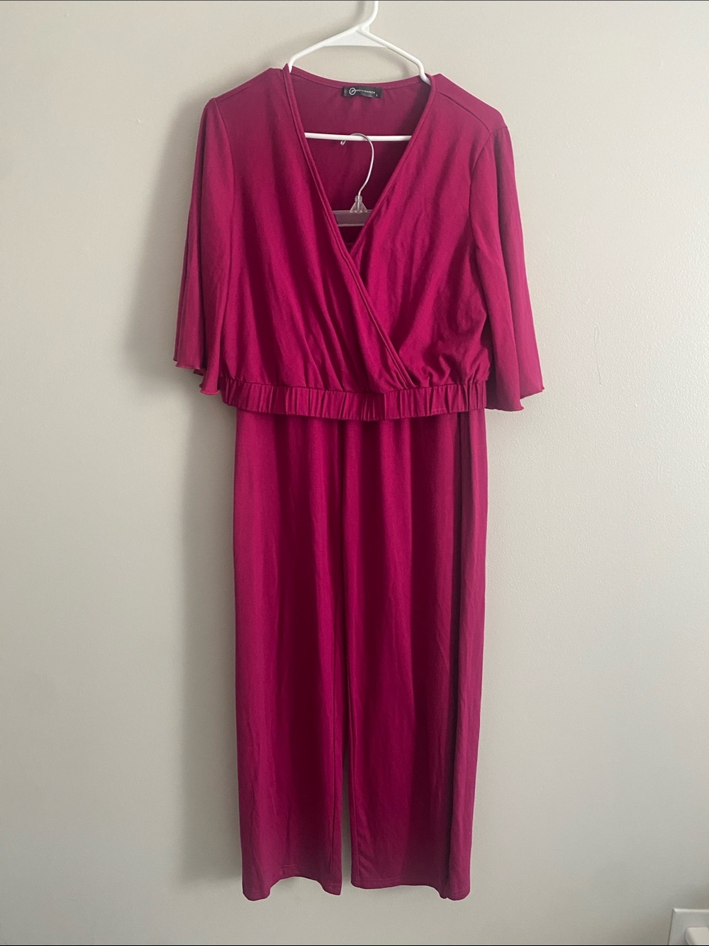PrettyGarden Crop Top & Pants Matching Set in Berry Red